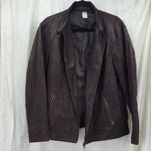 Vintage Genuine Leather Biker Moto Jacket Women's Size 2X